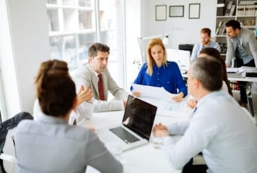 Business people discussing future plans